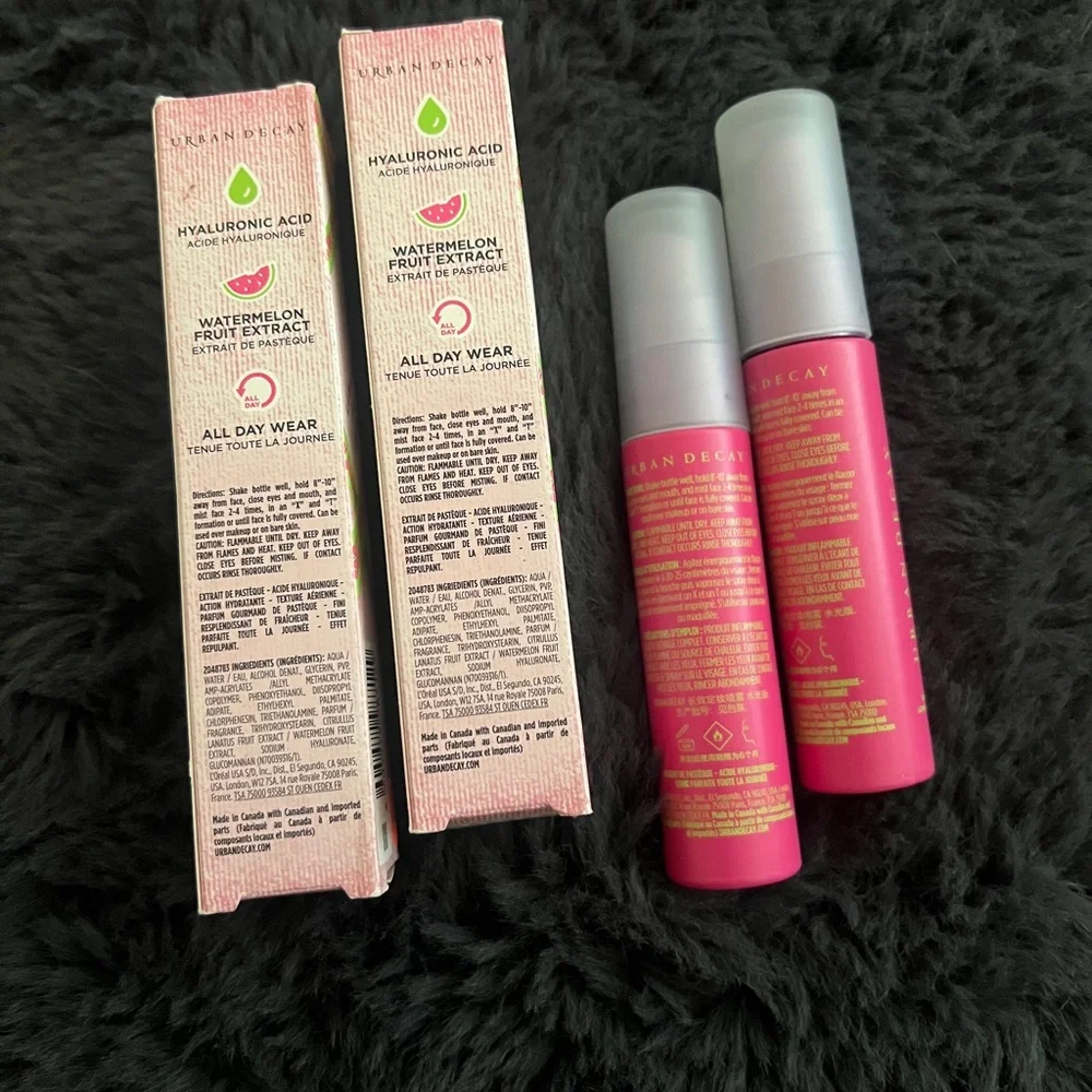 2X Urban Decay ALL NIGHTER HYALURONIC ACID DEWY SETTING SPRAY 1 oz